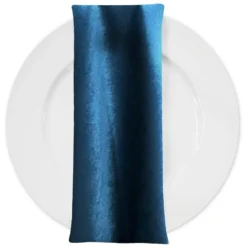 Luxury Plush Velvet Napkin in Lapis Blue