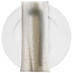 Luxury Plush Velvet Napkin in Ivory