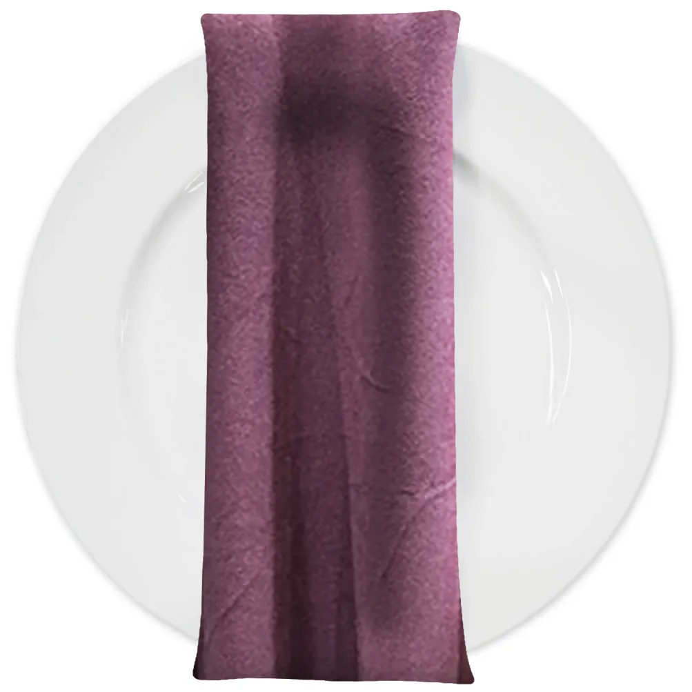 Luxury Plush Velvet Napkin in Mauve