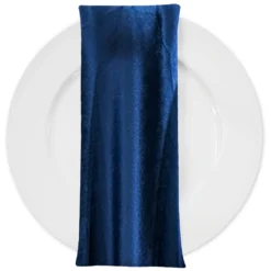 Luxury Plush Velvet Napkin in Navy