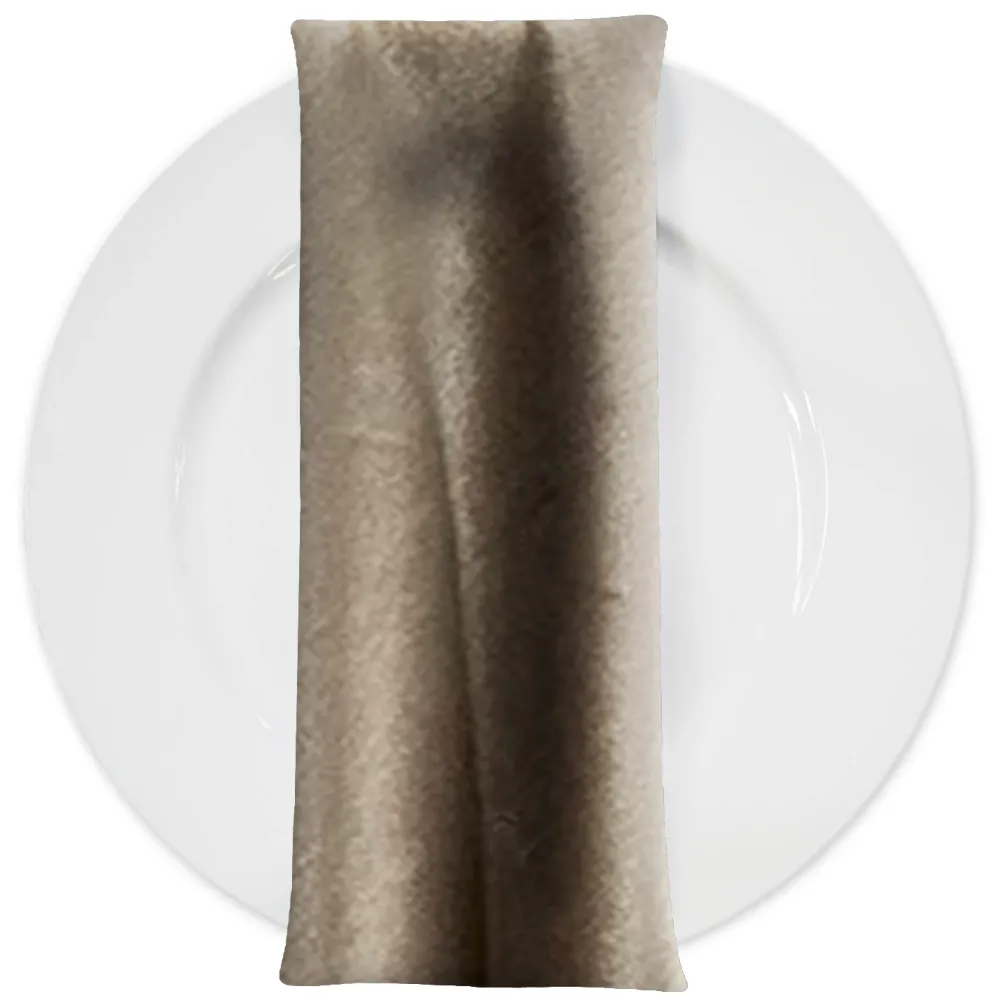 Luxury Plush Velvet Napkin in Taupe