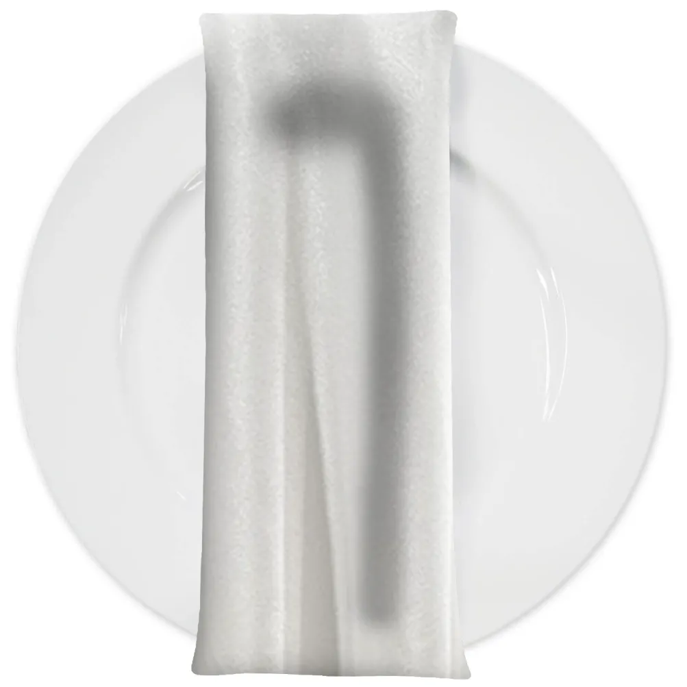 Luxury Plush Velvet Napkin in White