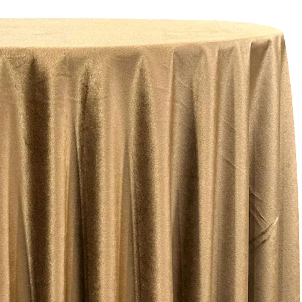 Luxury Plush Velvet Table Linen in Bronze