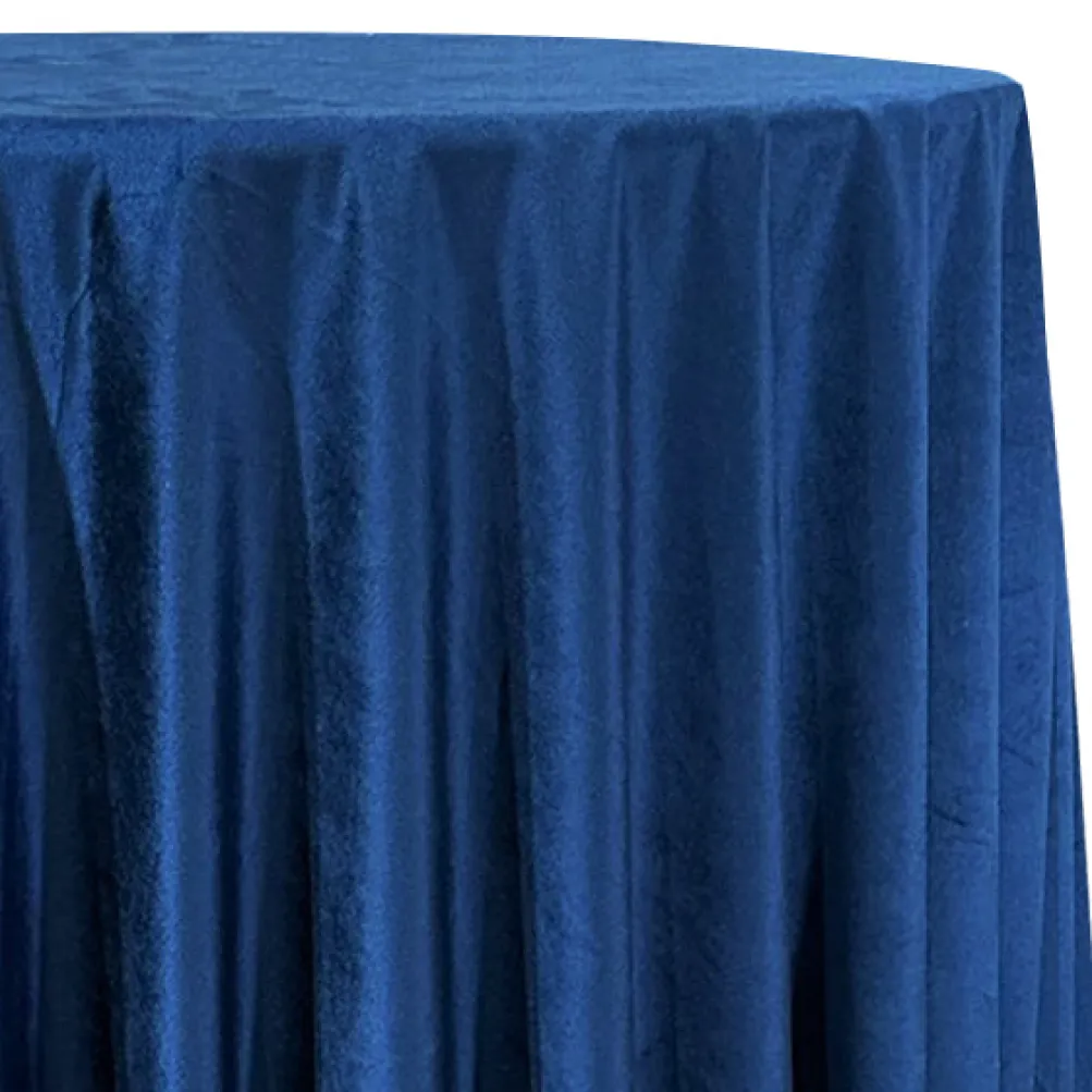 Luxury Plush Velvet Table Linen in Navy