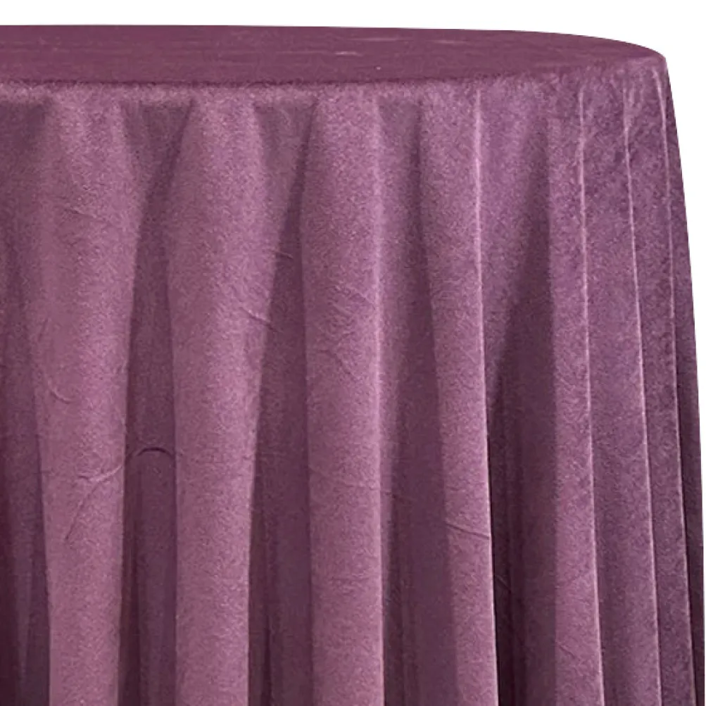 Luxury Plush Velvet Table Linen in Mauve