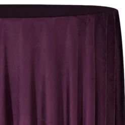 Luxury Plush Velvet Table Linen in Plum