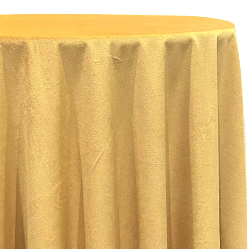 Luxury Plush Velvet Table Linen in Antique Gold