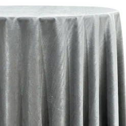 Luxury Plush Velvet Table Linen in Grey