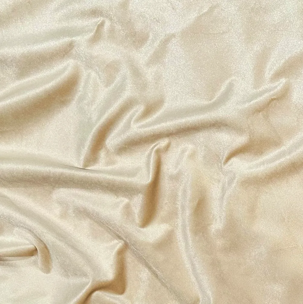 Luxury Plush Velvet Table Linen in Bone