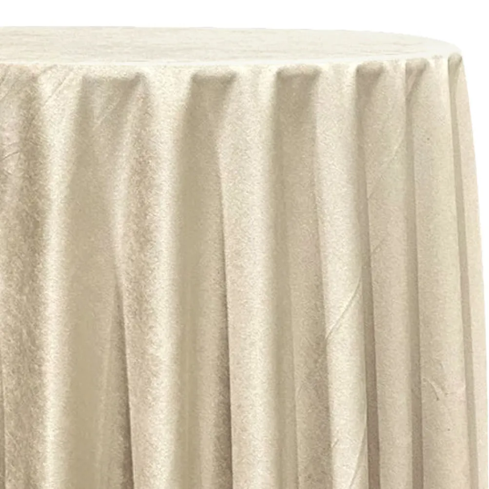 Luxury Plush Velvet Table Linen in Bone