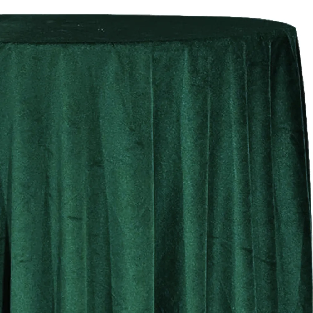 Luxury Plush Velvet Table Linen in Hunter Green