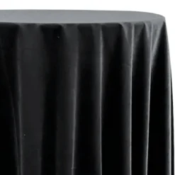 Luxury Plush Velvet Table Linen in Black