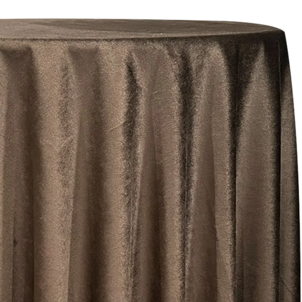 Luxury Plush Velvet Table Linen in Brown