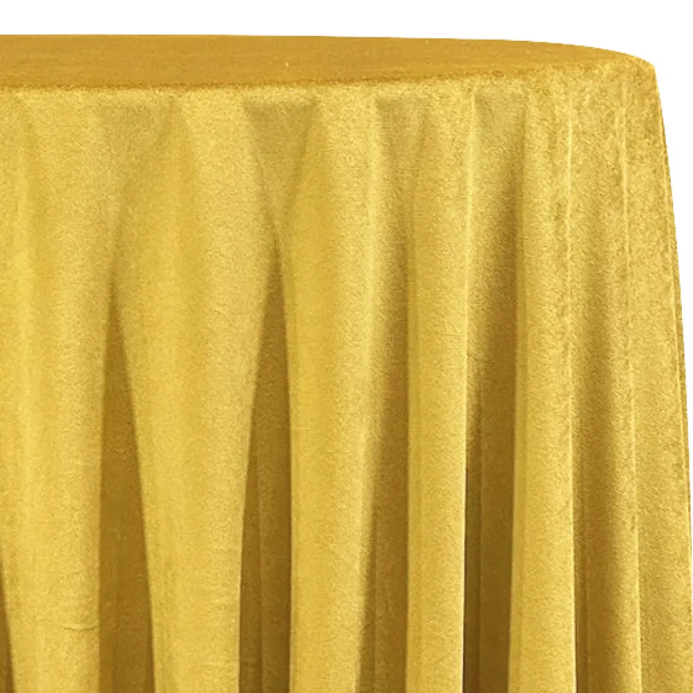 Luxury Plush Velvet Table Linen in Gold 18K
