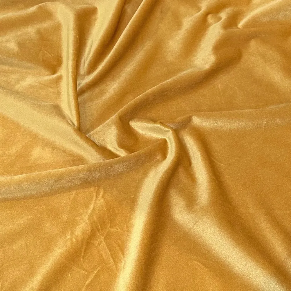 Luxury Plush Velvet Table Linen in Gold 18K
