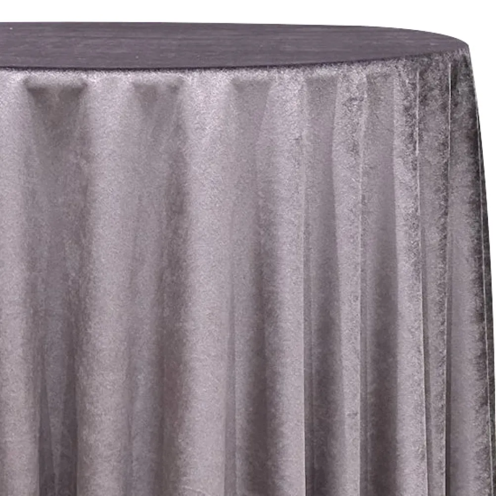 Luxury Plush Velvet Table Linen in Heather