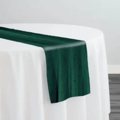 Luxury Plush Velvet Table Runner in Hunter Green