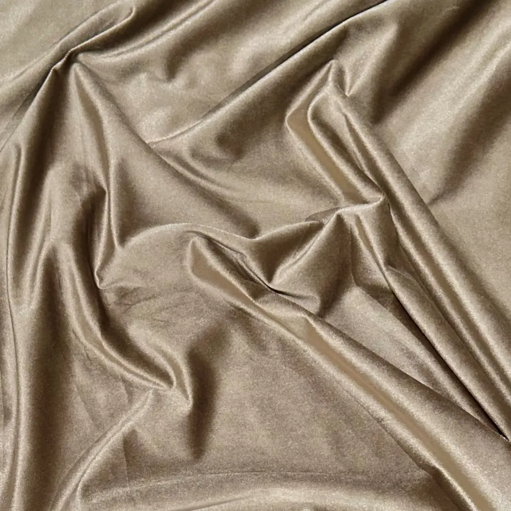 Luxury Plush Velvet Table Runner in Taupe