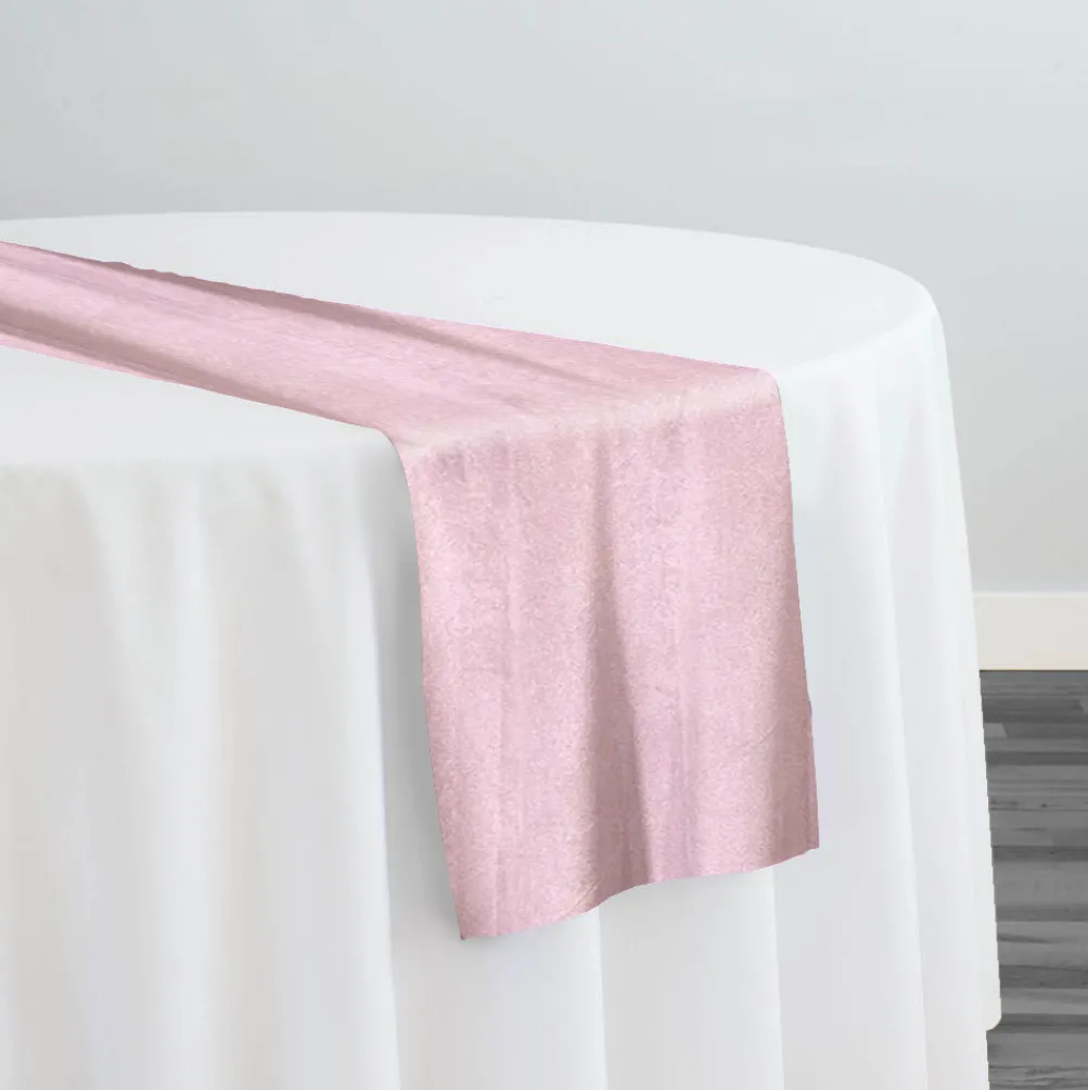 Luxury Plush Velvet Table Runner in Rose