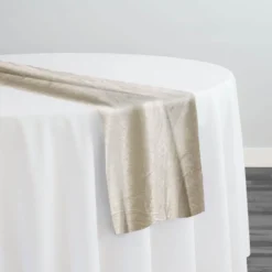 Luxury Plush Velvet Table Runner in Ivory