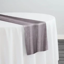 Luxury Plush Velvet Table Runner in Heather