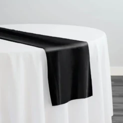 Luxury Plush Velvet Table Runner in Black