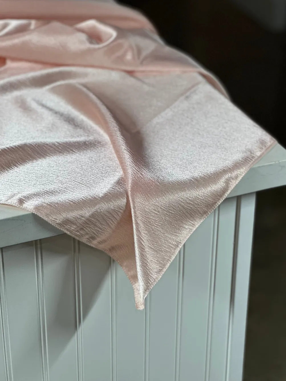 Luxury Satin Table Linen in Blush