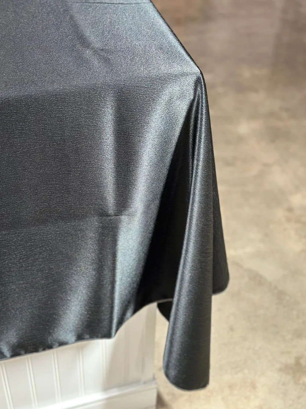 Luxury Satin Table Linen in Black