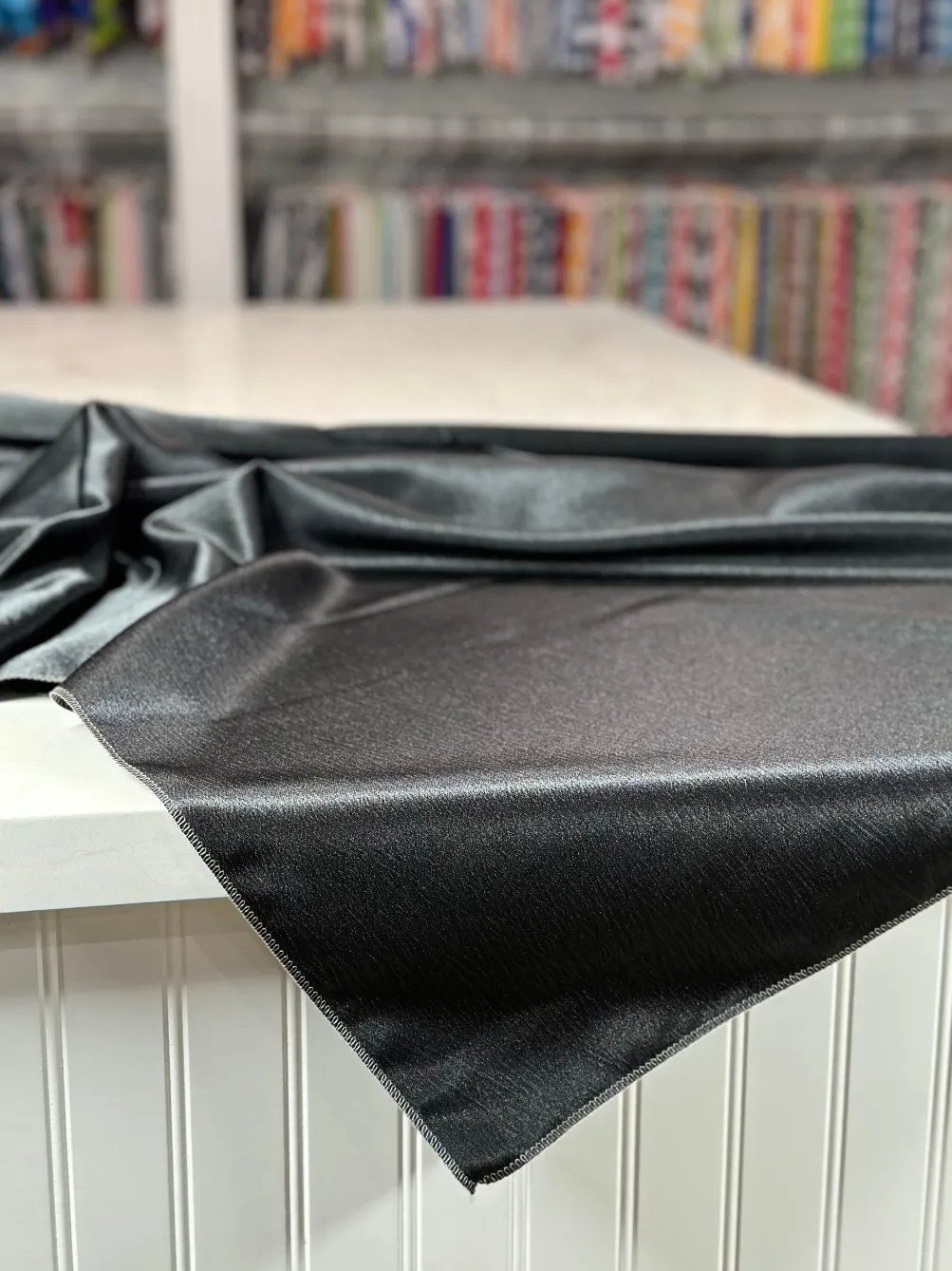Luxury Satin Table Linen in Black
