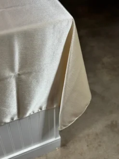 Luxury Satin Table Linen in Champagne