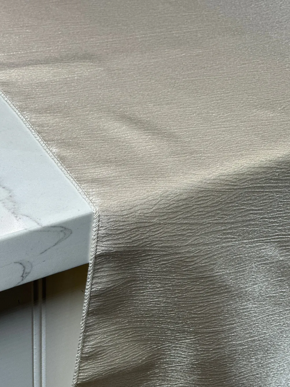 Luxury Satin Table Linen in Champagne