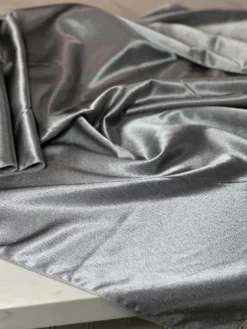 Luxury Satin Table Linen in Charcoal
