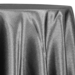 Luxury Satin Table Linen in Charcoal