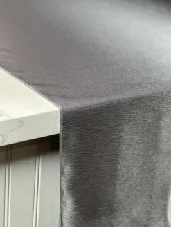 Luxury Satin Table Linen in Charcoal