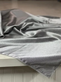 Luxury Satin Table Linen in Charcoal