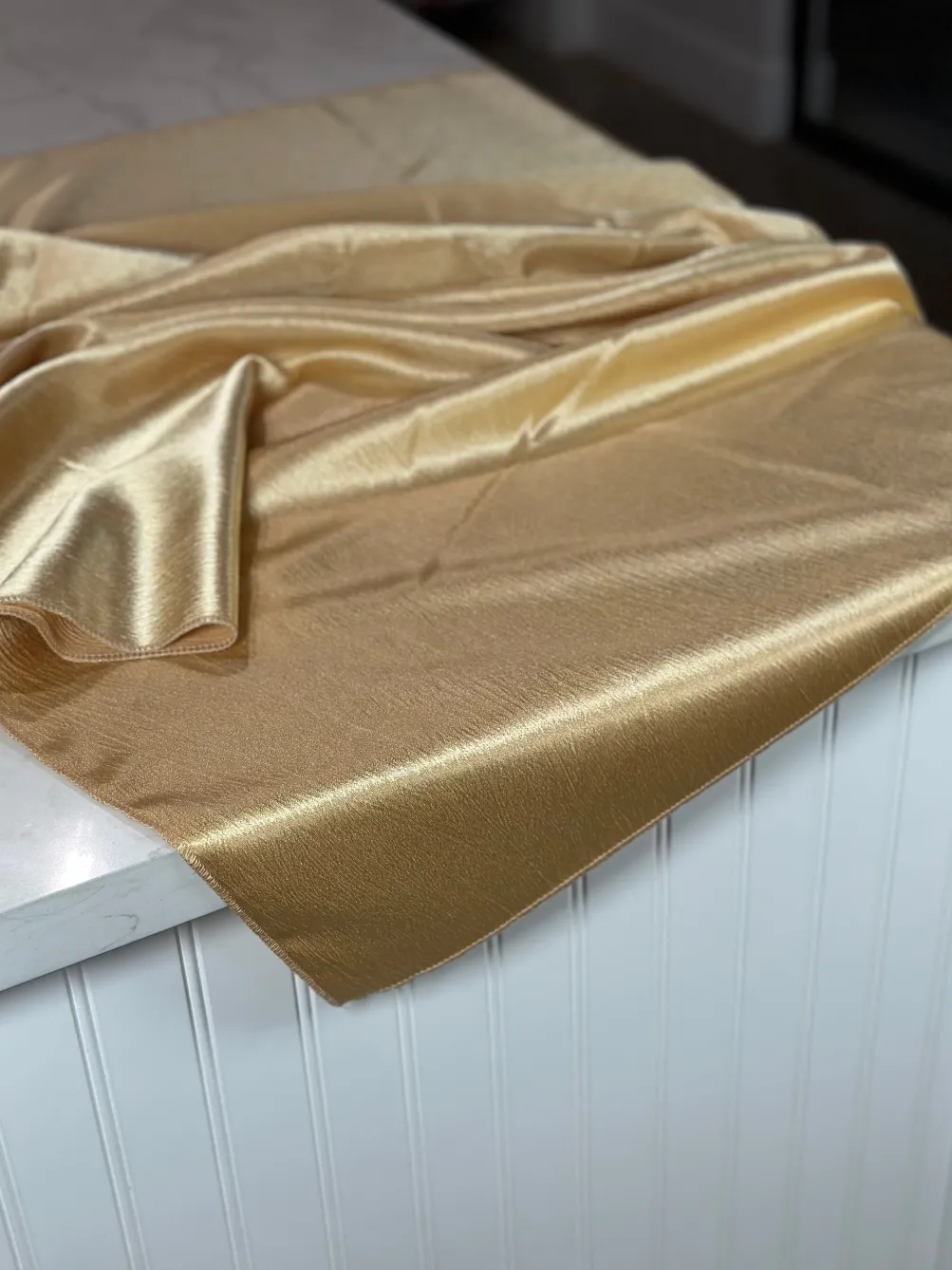 Luxury Satin Table Linen in Gold