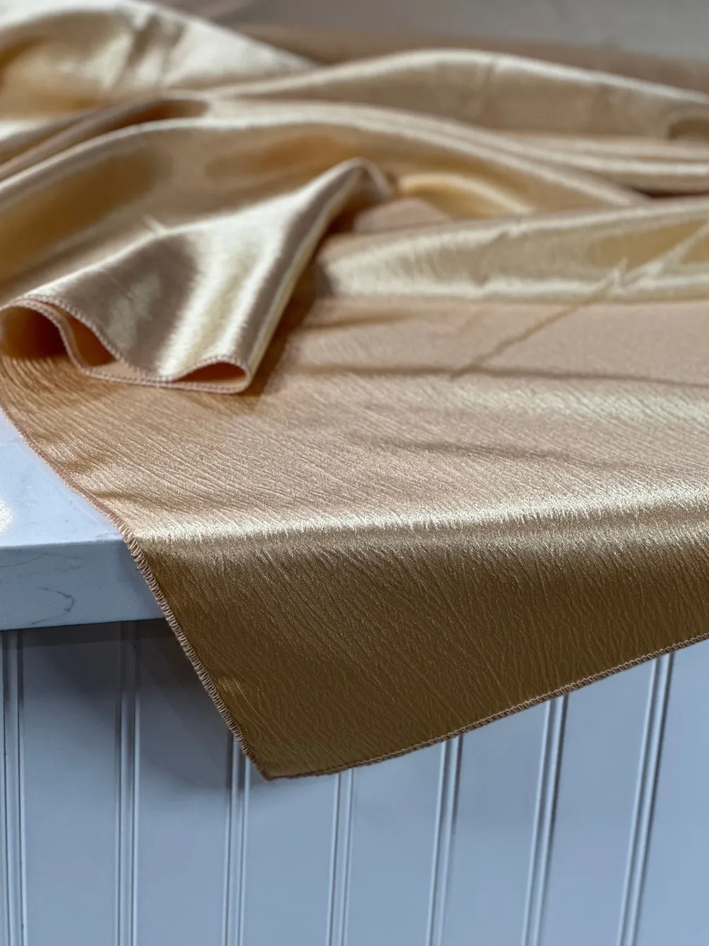 Luxury Satin Table Linen in Gold