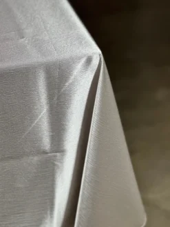 Luxury Satin Table Linen in Silver