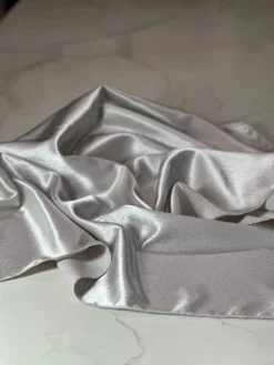 Luxury Satin Table Linen in Silver