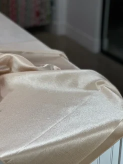 Luxury Satin Table Linen in Taupe