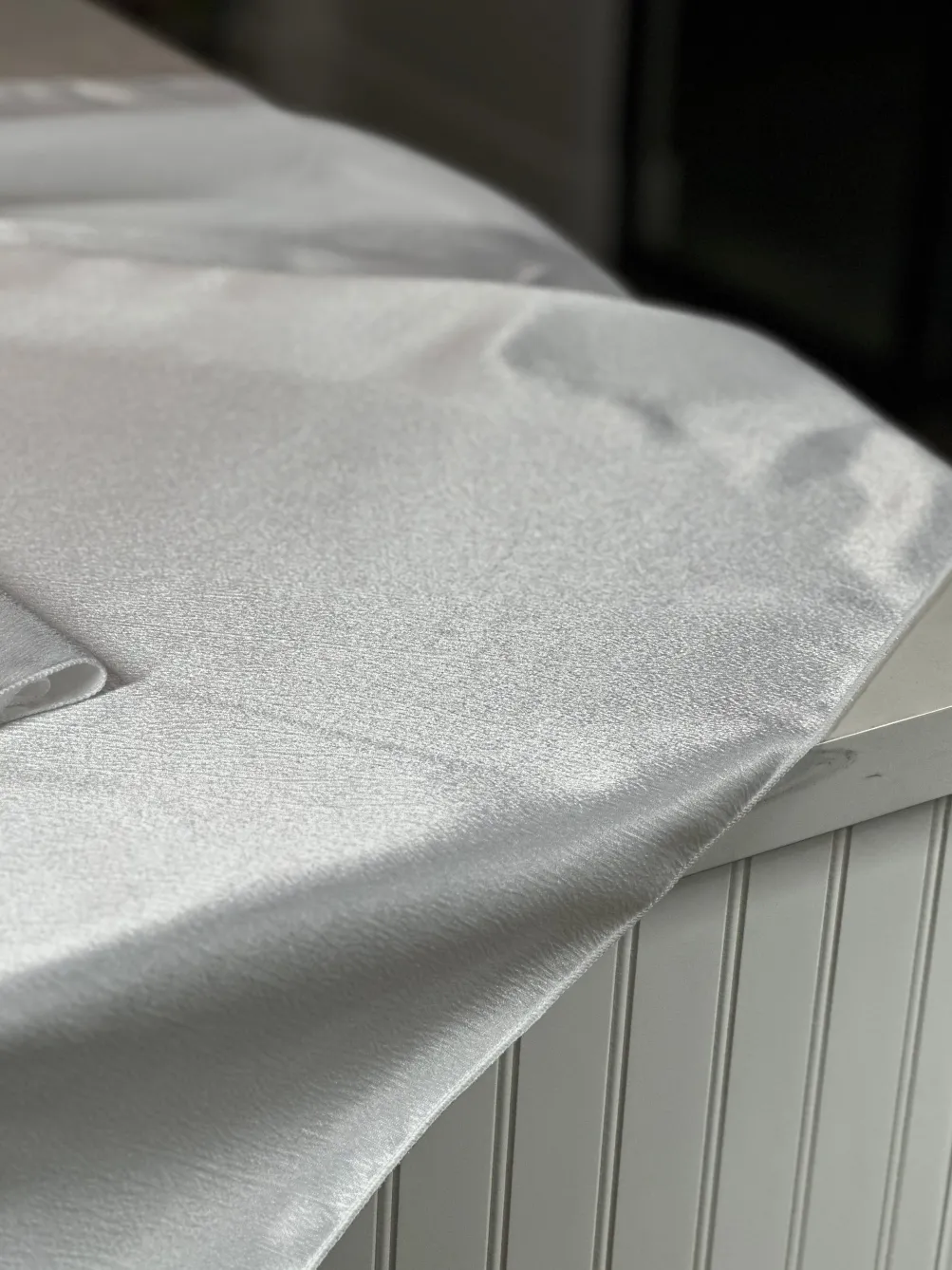 Luxury Satin Table Linen in White