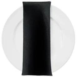 Luxury Satin Table Napkin in Black