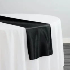 Luxury Satin Table Runner in Black