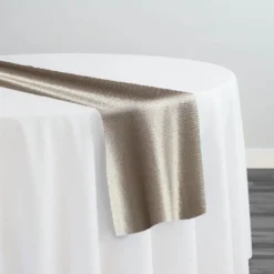Luxury Satin Table Runner in Greystone