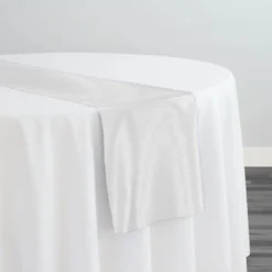 Luxury Satin Table Runner in White