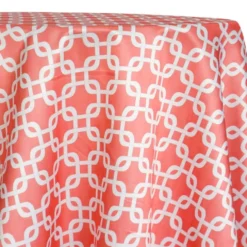 Lynx Print (Lamour) Table Linen in Coral