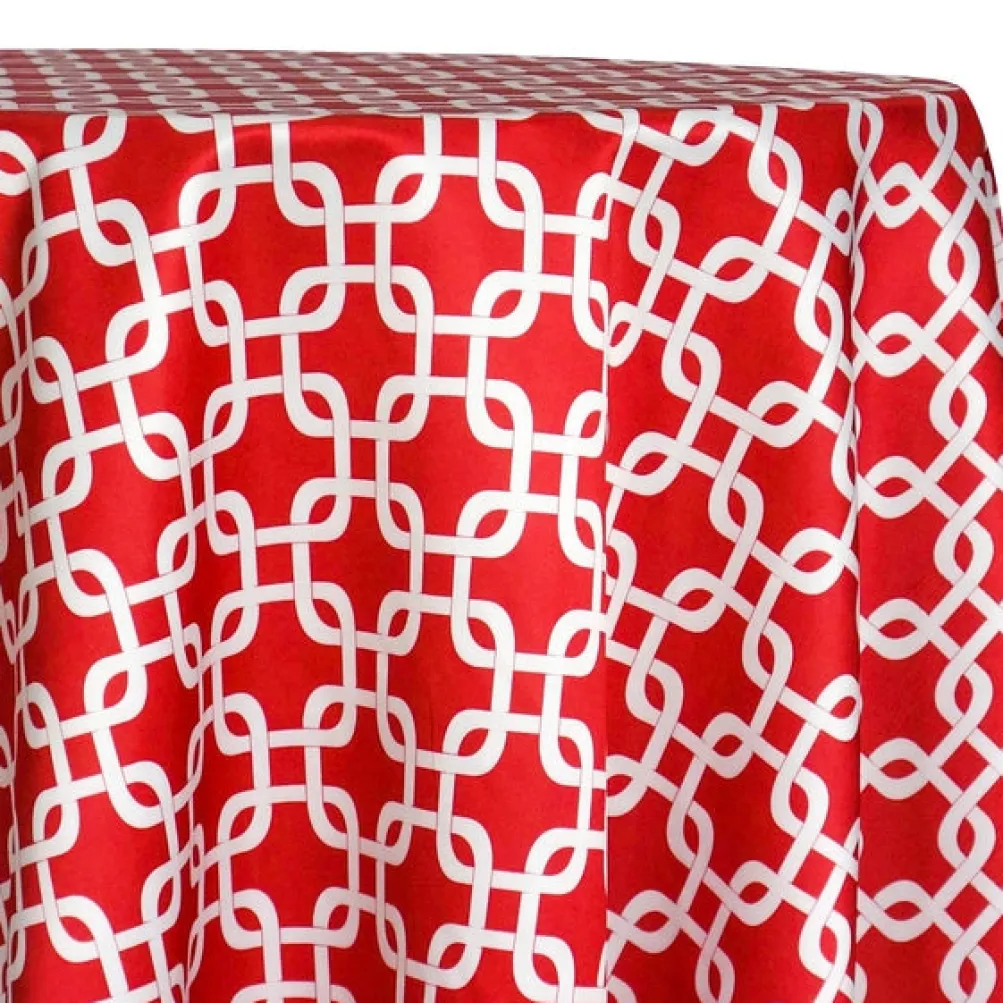Lynx Print (Lamour) Table Linen in Red