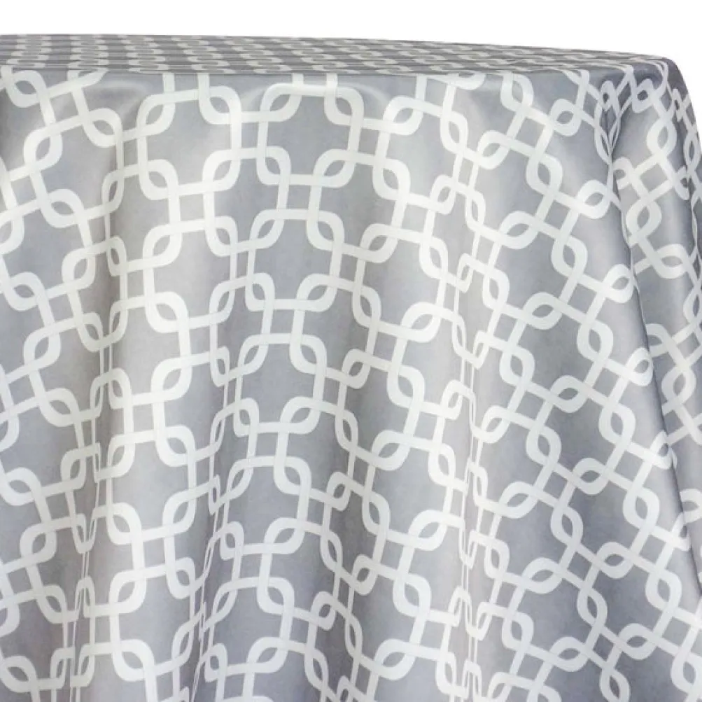 Lynx Print (Lamour) Table Linen in Silver