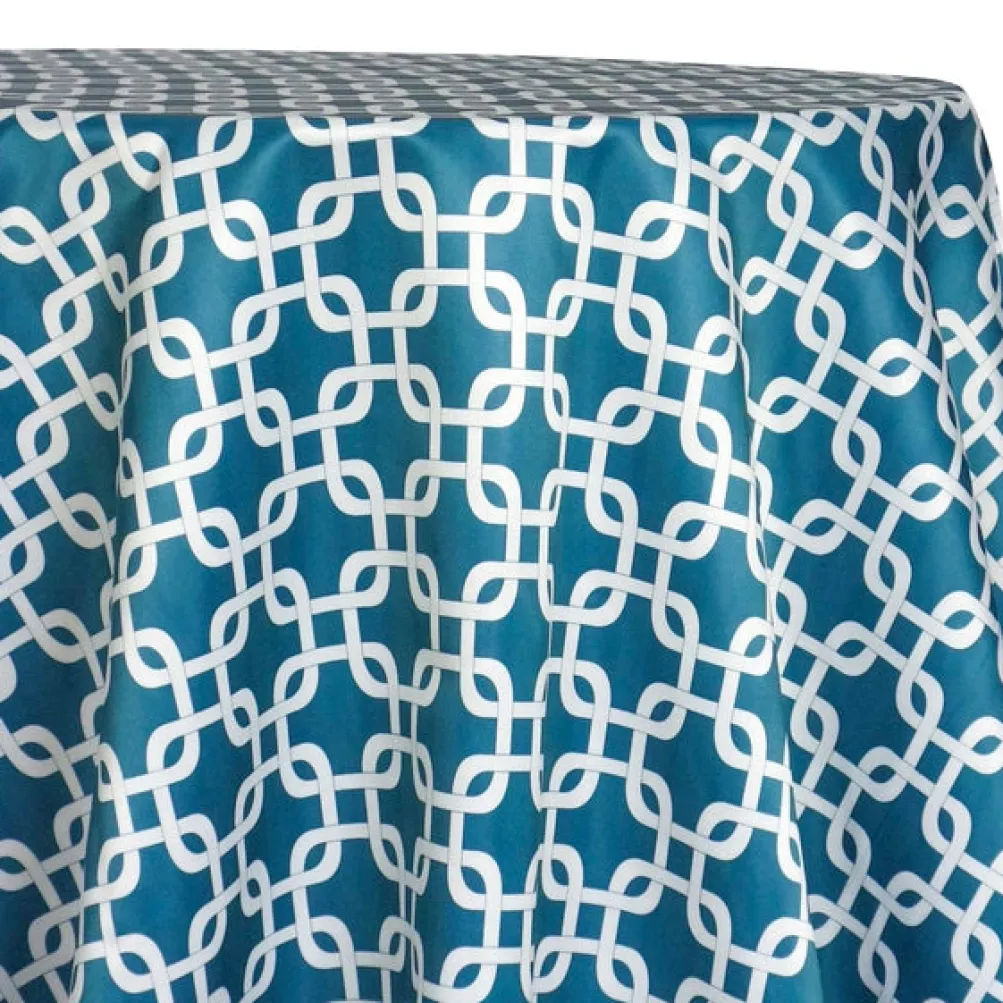 Lynx Print (Lamour) Table Linen in Teal