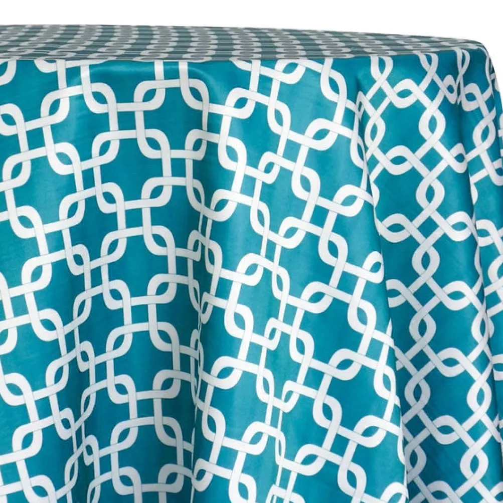 Lynx Print (Lamour) Table Linen in Jade